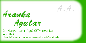 aranka agular business card